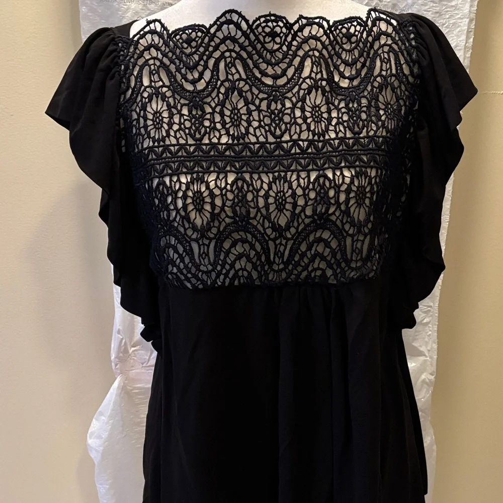RED Valentino Black Lace Top - Size Medium - Picture 2 of 12